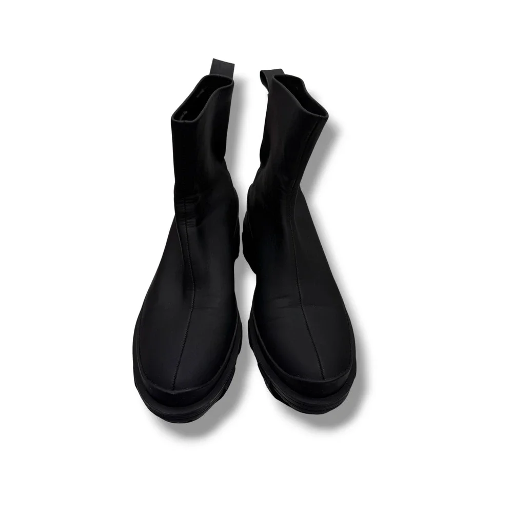 Rag & Bone Shiloh Sport Boots Women Size 38 Black Lug Sole Ankle Rain Boot‎